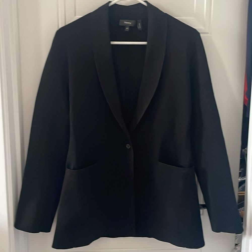 Theory Black Shawl-Collar Blazer